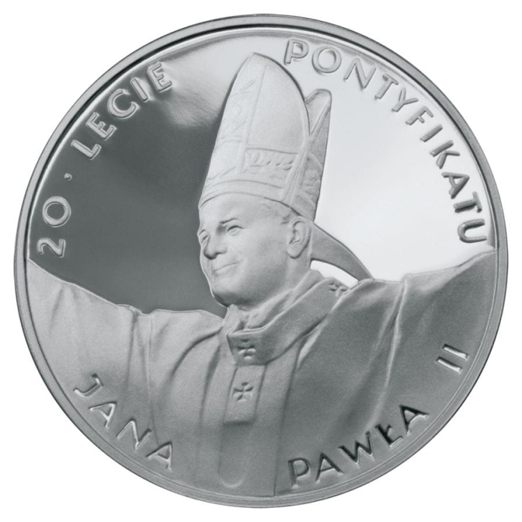 10 zł - 20 lat Pontyfikatu - Jan Paweł II - 1998r