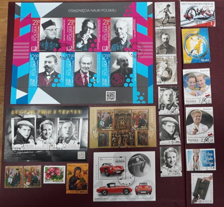 Abonament filatelistyczny - 4 kwartał - znaczki stemplowane - bez Bl.Boże Narodzenie - 2016r