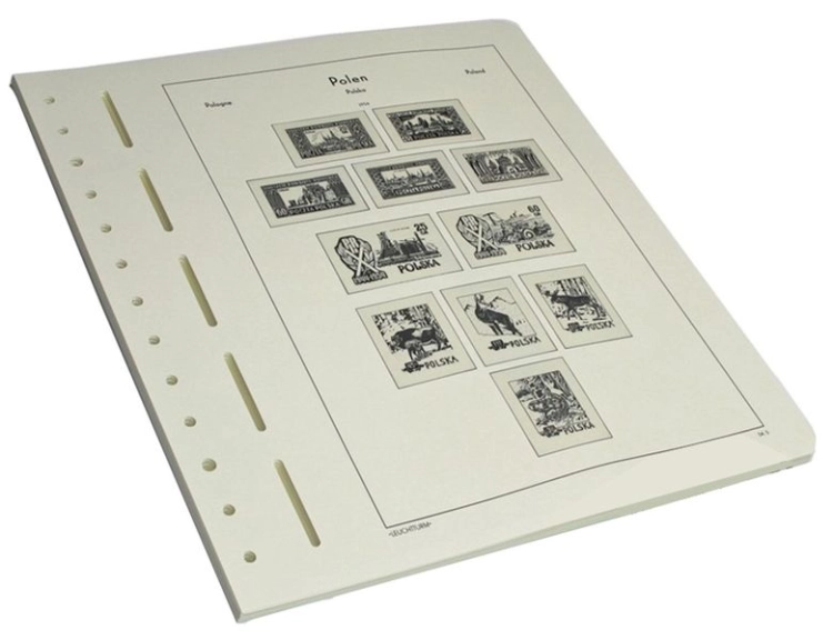Karty albumowe z hawidami Polska 1944 - 1959r - Leuchtturm