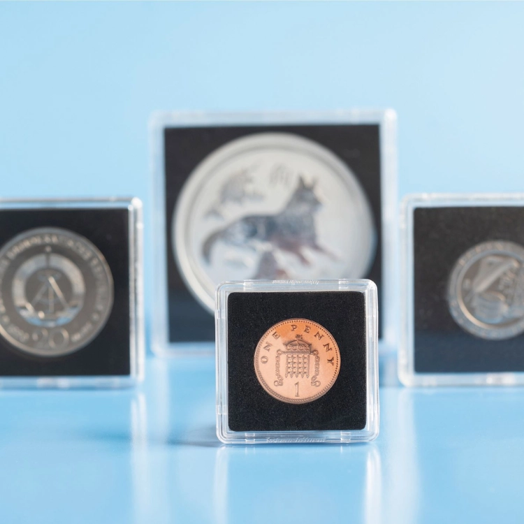 Kwadratowe kapsle na monety O 23 mm Quadrum Mini (10 sztuk)