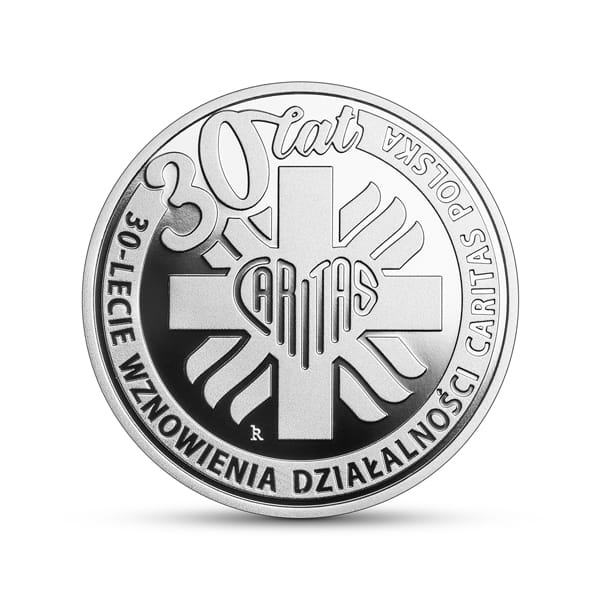  10 zł - 30-lecie wznowienia działalności Caritas Polska - 2021r