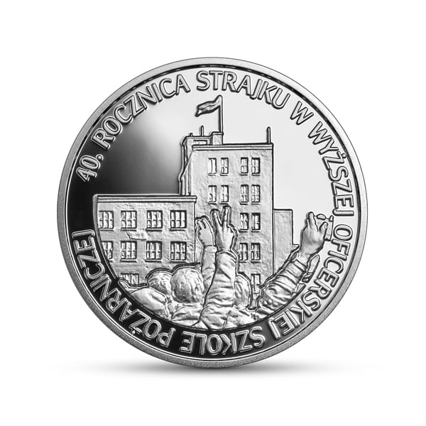 10 zł - 40. rocznica strajku w Wyższej Oficerskiej Szkole Pożarniczej - 2021r