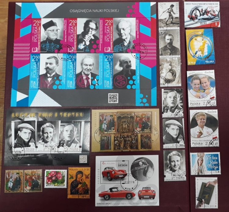 Abonament filatelistyczny - 4 kwartał - znaczki stemplowane - bez Bl.Boże Narodzenie - 2016r